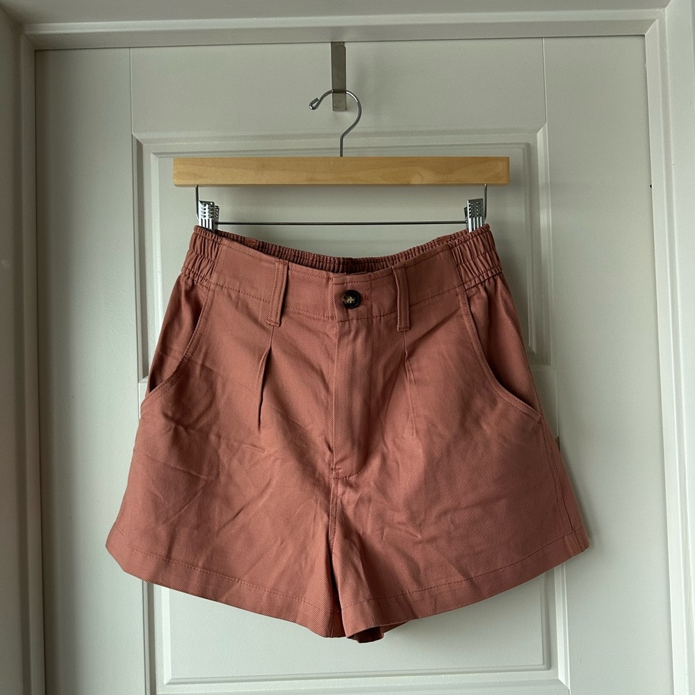 Madewell Pink High Waist Shorts with Structured Design